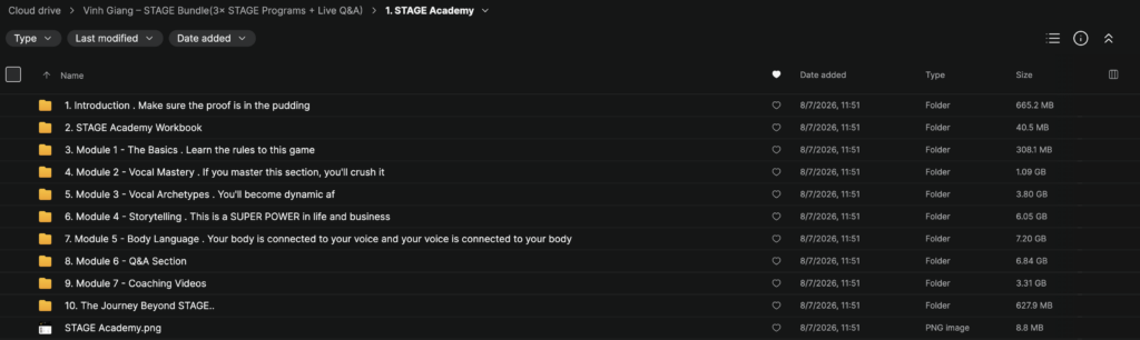 Vinh Giang – STAGE Bundle (3× STAGE Programs + Live Q&A)